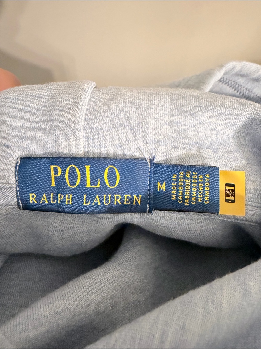 Ralph Lauren Light Blue Crewneck Hoodie - Men's Classic Polo size medium. - Picture 3 of 6